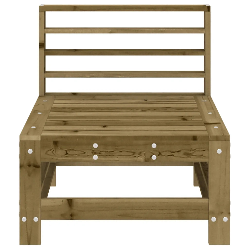 Divano Centrale da Giardino-Sofa Modulare-Divanetto da esterno in Legno di Pino Impregnato 788202