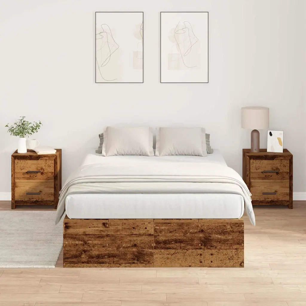 Struttura letto con contenitore Legno vecchio 120 x 200 cm 3335371