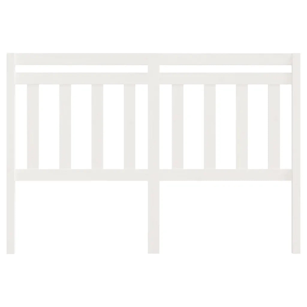 Testiera per Letto-Testata-Testiera Decorativa Bianca 146x4x100cm in Legno Massello di Pino 874028