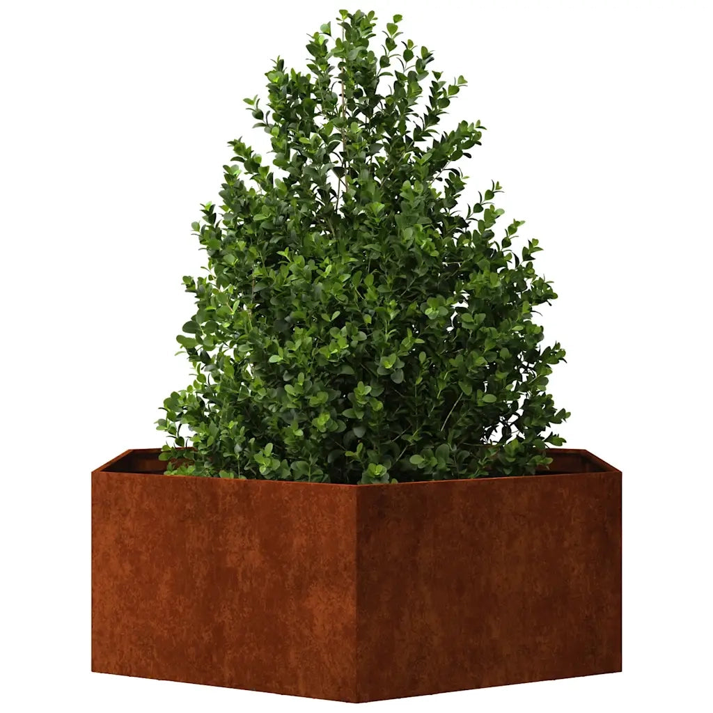 Fioriera Ruggine 138x120x45 cm Acciaio Corten 823677