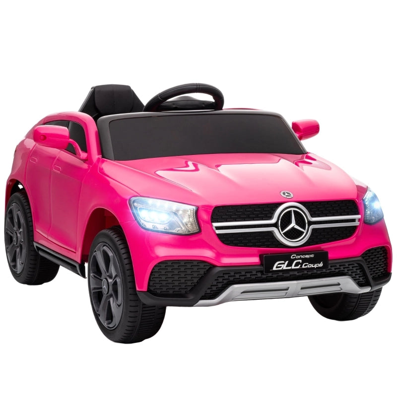 Macchina elettrica per bambini, auto per bambini 12V con telecomando, luci a LED, musica, 3 velocit¨¤, 3-6 anni, rosa