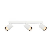 Plafoniera Italux Nesto bianca barra 3 spot GU10 10W