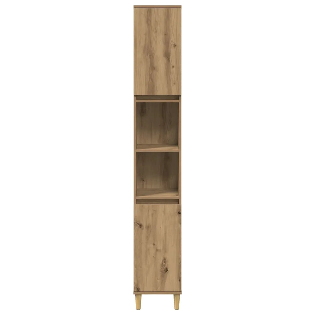 Armadietto Bagno Rovere 30x30x190 cm Legno Multistrato 857103