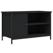 Mobile TV multimediale mensola TV credenza TV sala da pranzo soggiorno camera da letto 80 x 40 x 50 cm legno ingegnerizzato nero 02_0026319