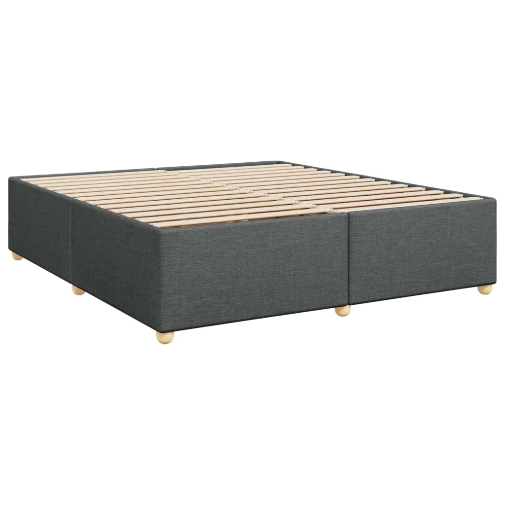 Letto box spring con materasso Grigio Scuro 200 x 200 cm 3455428