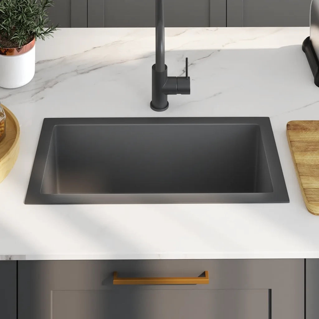 Lavello da Cucina Lavorato a Mano Nero Acciaio Inox CFW3602402