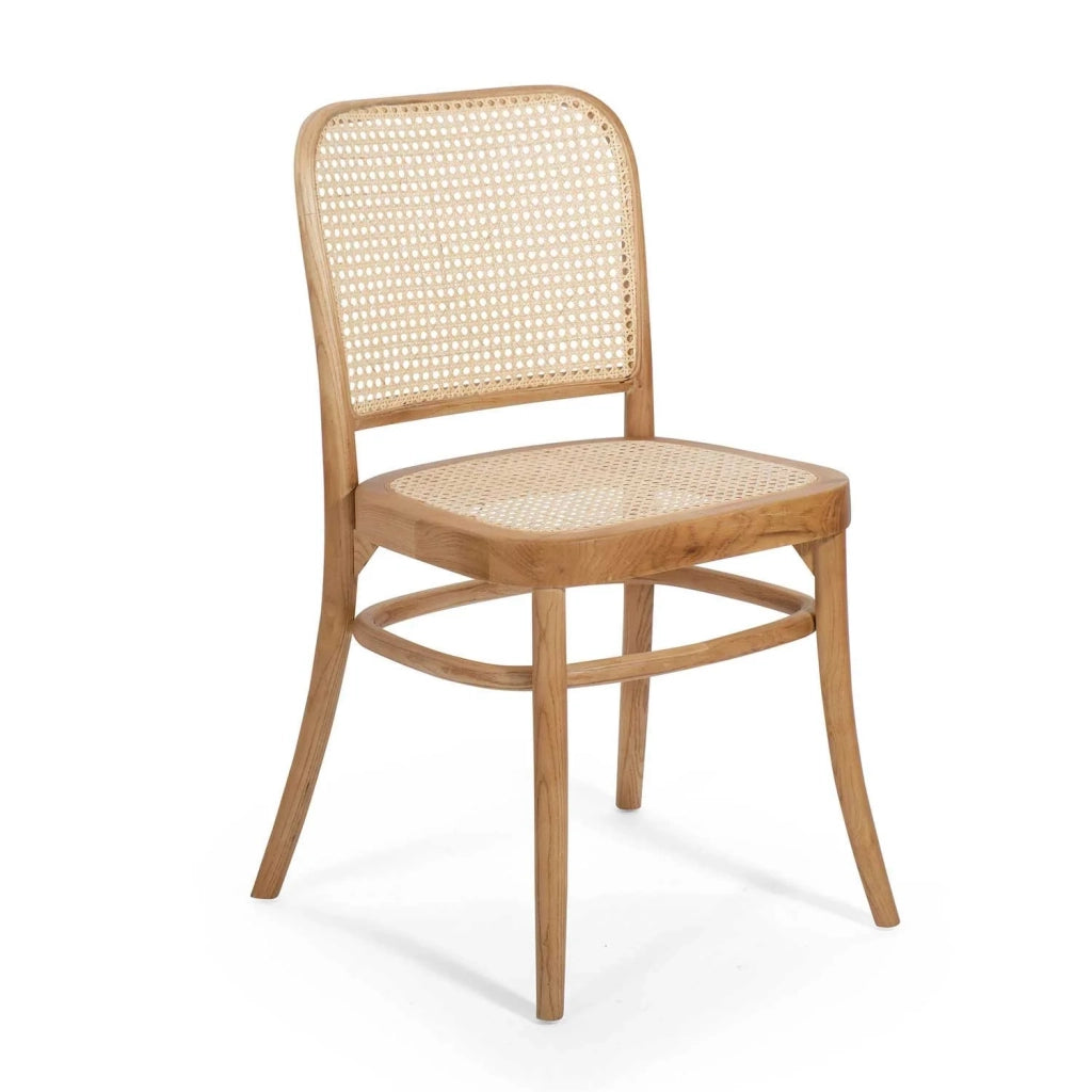 LÚZETE - SEDIA HANNAH LEGNO NATURALE RATTAN