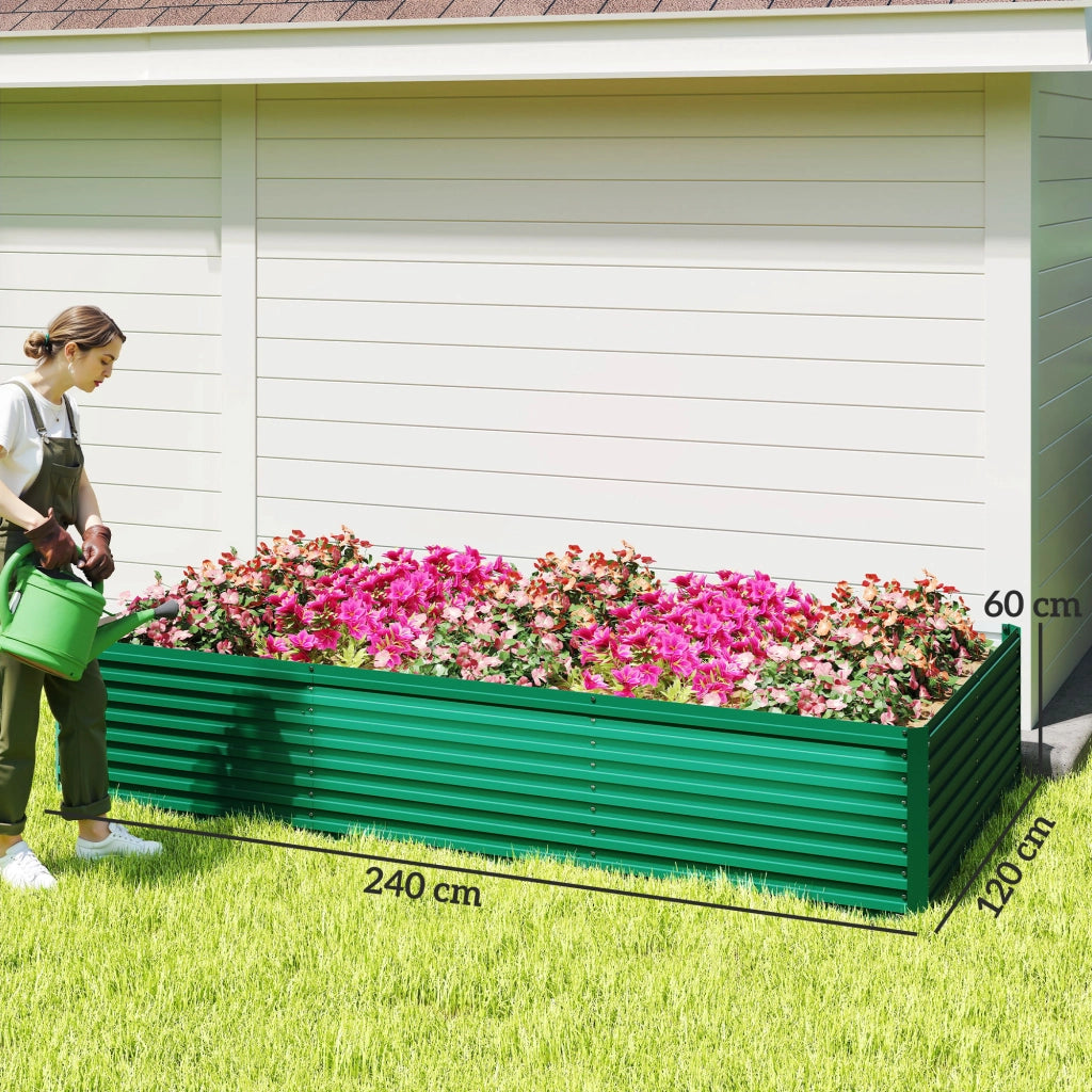 Fioriera Rettangolare da Giardino ¨C Zephmum ¨C Verde 240x120x60cm