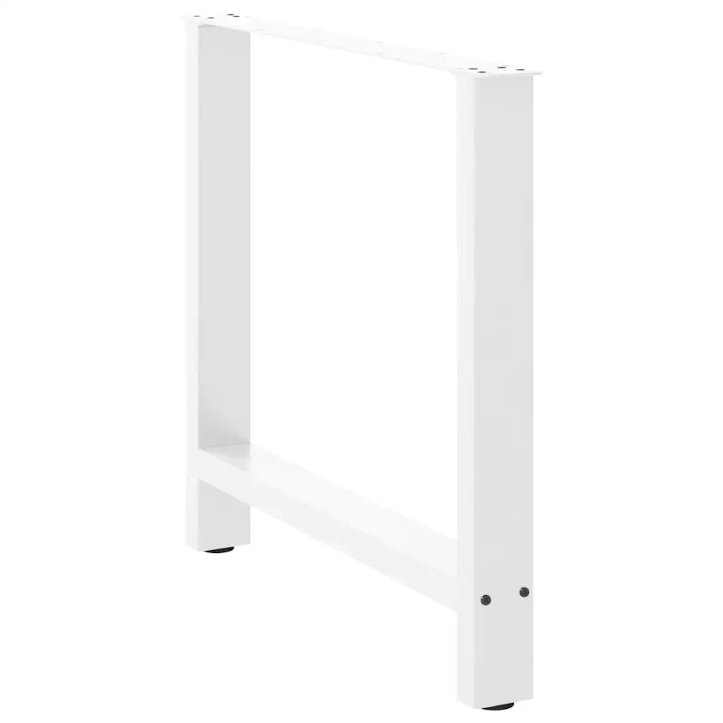Gambe per tavolo da pranzo bianche 2 pz 70x(72-73) cm in acciaio 4013309