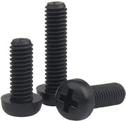 Viti in plastica - a viti a croce - uso universale - colore nero - viti in nylon - ideali per hobby e professionisti - M2,5 x 6 mm