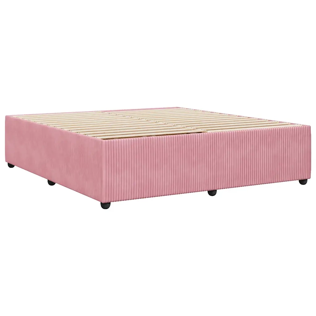 Giroletto-Struttura Letto Rosa 200x200 cm in Velluto 190324
