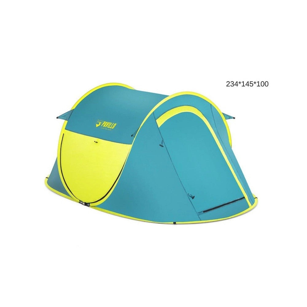 Trade Shop - Tenda Da Campeggio Pop-up 2 Persone Tasca Interna Zanzariera 235x145x100cm 68086 -
