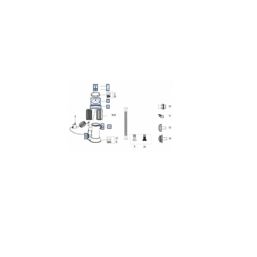 GUARNIZIONI E COPERCHI PER POMPE DI FILTRAGGIO 5678L RICAMBI BESTWAY
