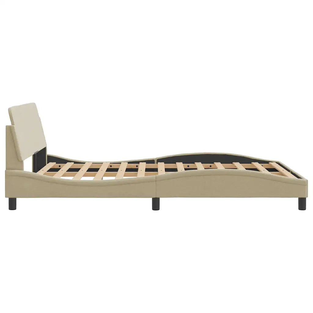 Giroletto-Struttura Letto Dover Crema 120x200 cm Tessuto