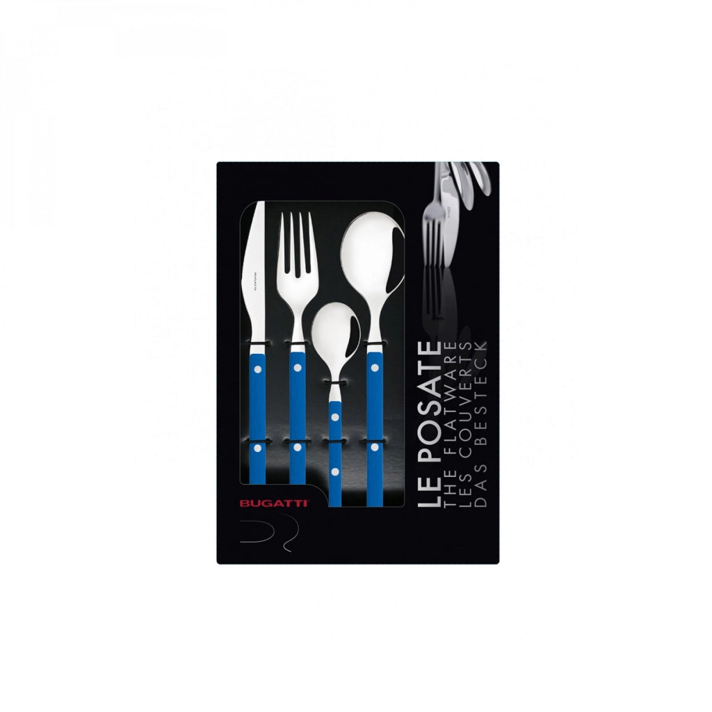 ALLEGRA, Posate Set 24 Pz, Scatola Finestra, Casa Bugatti Colore: Blu