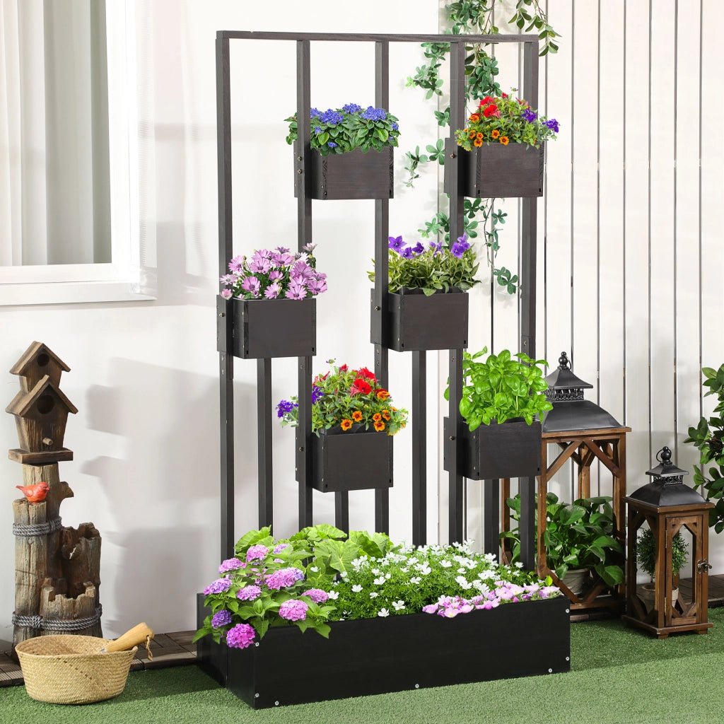 Giardino in legno con griglia per piante ¨C zephmum ¨C 90x45x170 cm