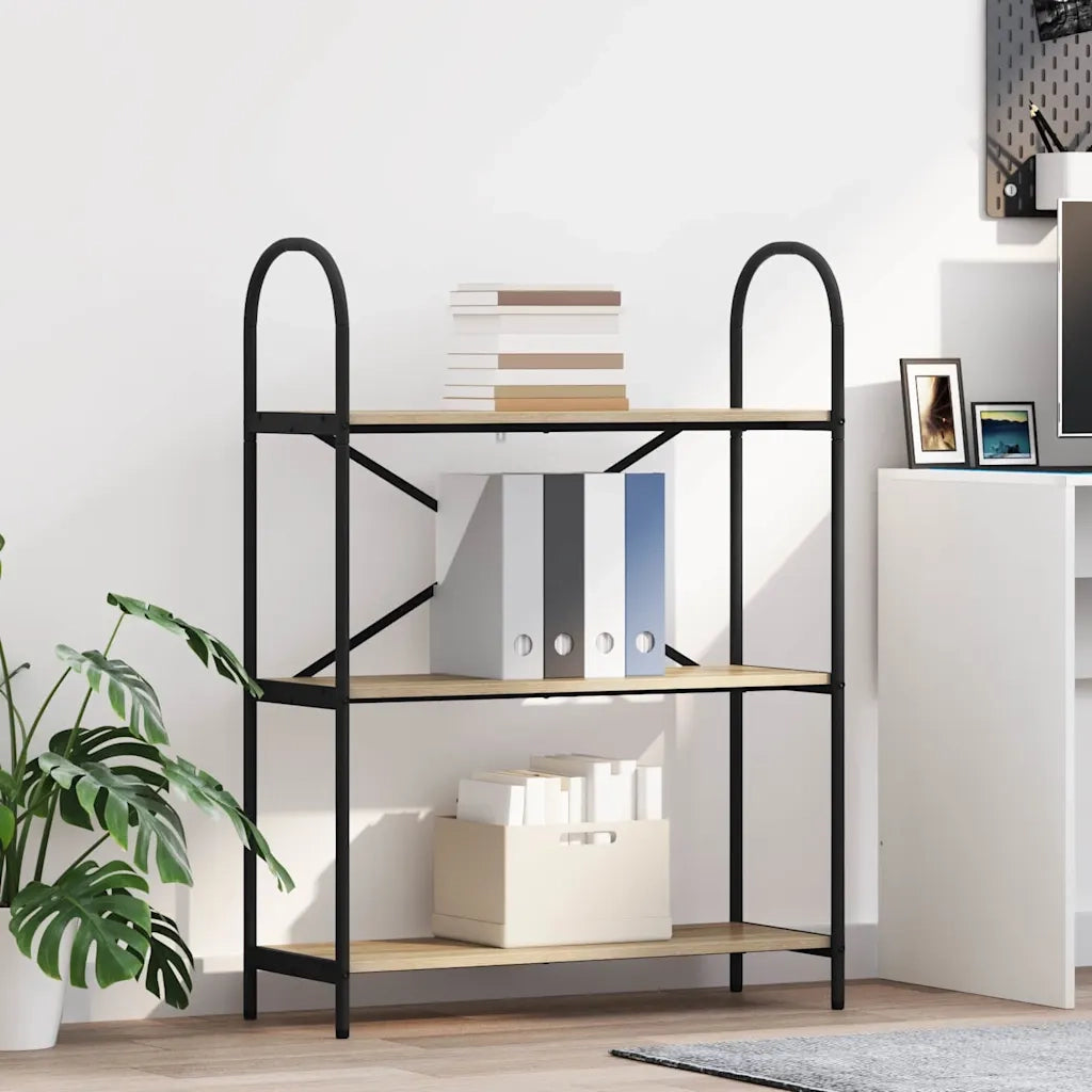 Libreria-Scaffale per Libri-Mobile di Stoccaggio Rovere Sonoma 80 x 30 x 109 cm Legno multistrato 529790