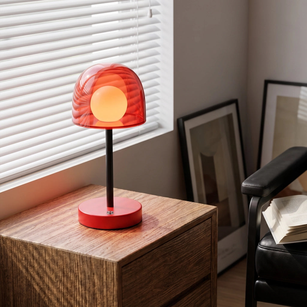 ZMH Lampada da Tavolo LED Ricaricabile Touch Dimmabile Rosso Sabbia per Camera Letto