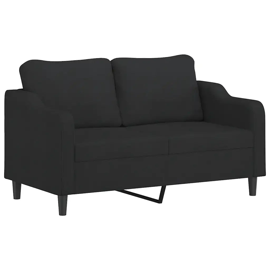 Set di Divani 3 pz con Cuscini Nero in Tessuto 3201814