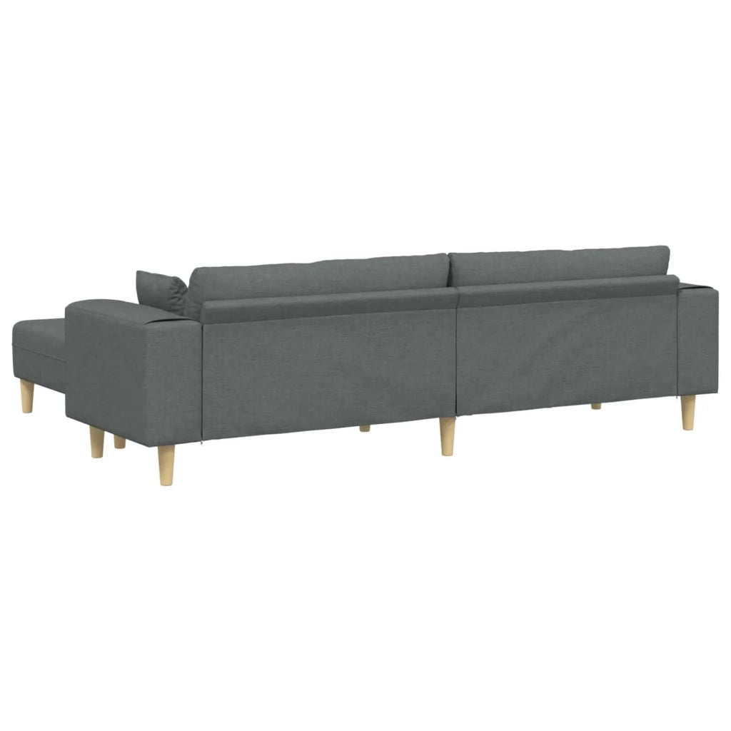 Divano con cuscino 3 pcs Grigio scuro Tessuto 3335163