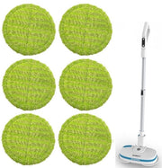 Accessori per mop elettrico, set di 6 dobbi per 16cm, ronde e adesive per pulizia.