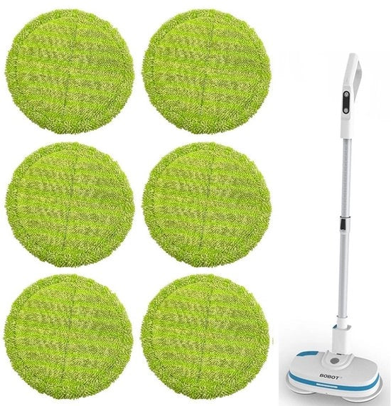 Accessori per mop elettrico, set di 6 dobbi per 16cm, ronde e adesive per pulizia.