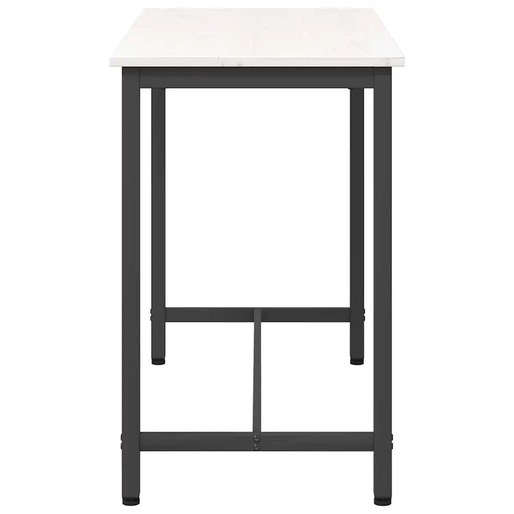 tavolo Bianco 100 x 50 x 77 cm Legno ingegnerizzato e acciaio CFW6830504