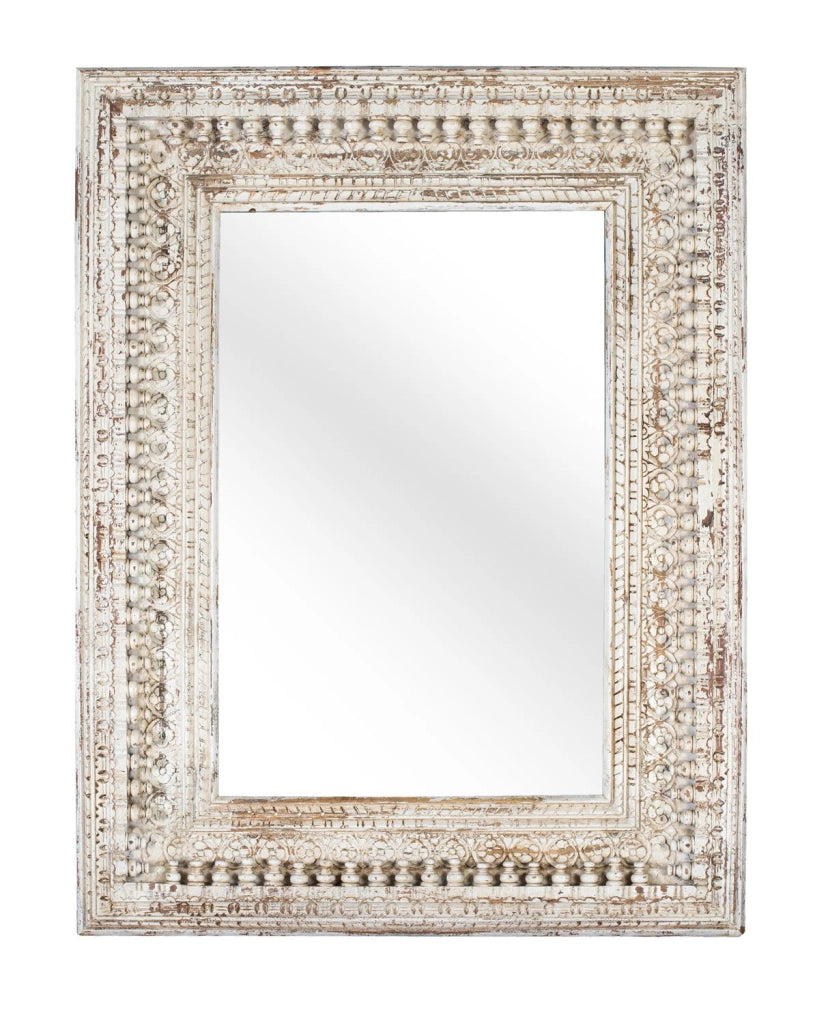 Specchio da parete rettangolare in legno fatto a mano, 130 cm