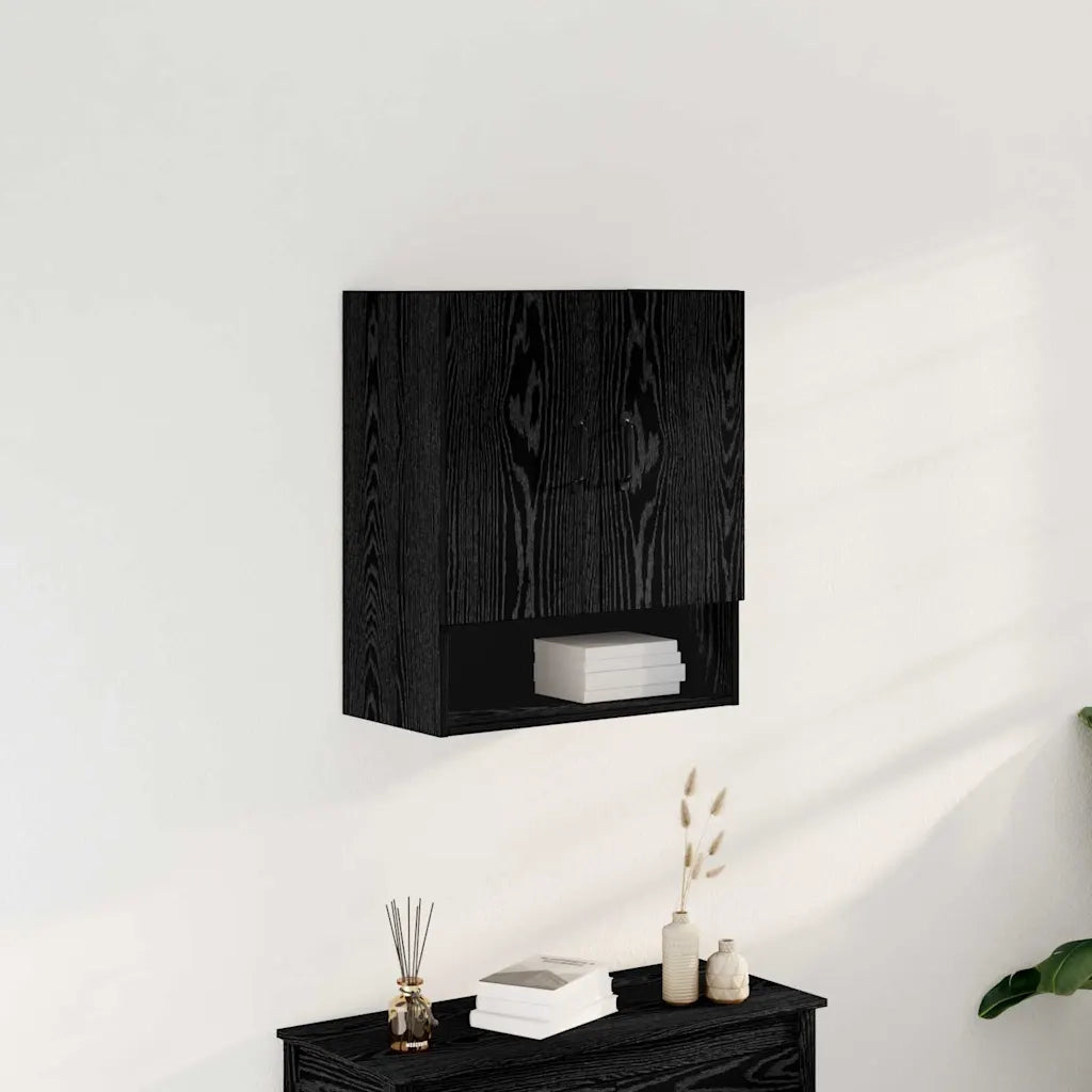 Armadietto a muro Rovere Nero 60 x 30 x 70 cm Legno multistrato 862798