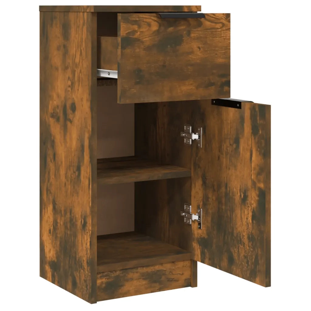 Credenza Rovere Fumo 30x30x70 cm in Legno Multistrato 817000