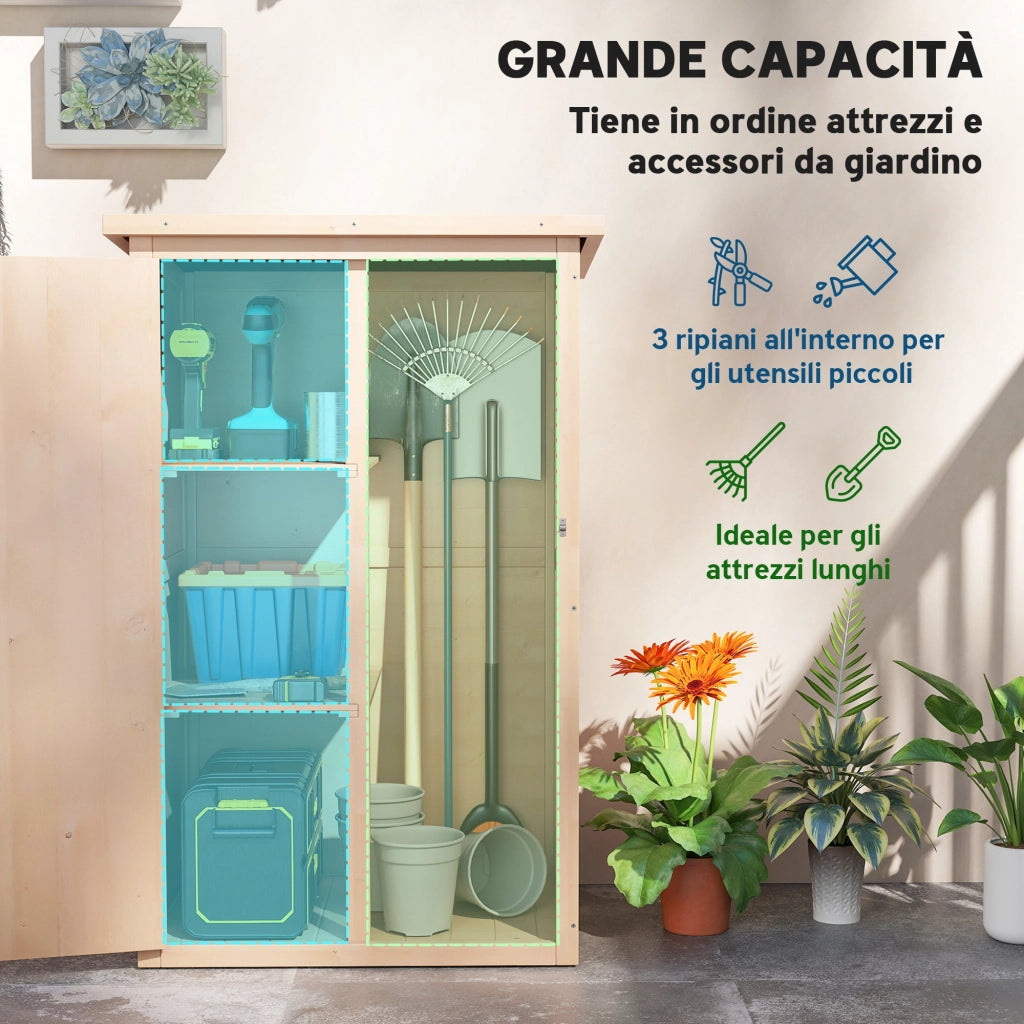 Casetta da Giardino in Legno ¨C zephmum ¨C Abete 75x56x115 cm