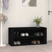 Scarpiera-Scaffale per scarpe Nera 100x35x45 cm in Legno Multistrato
