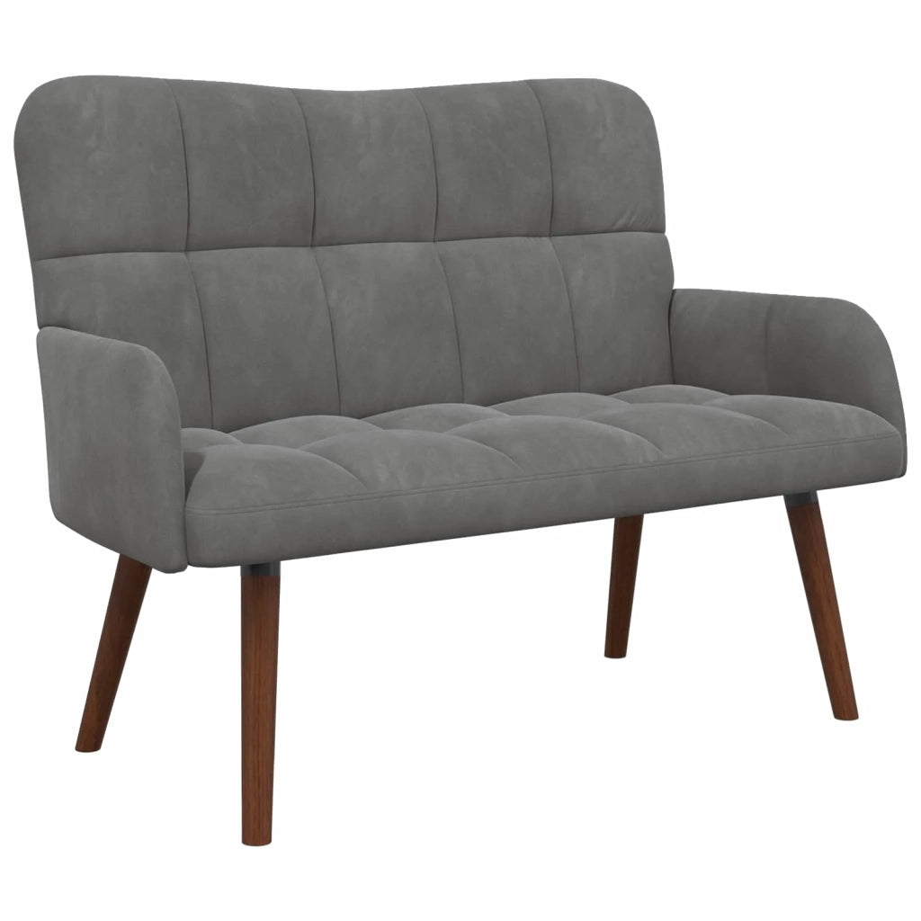 Sofa a Due Posti Grigio scuro 115 x 61 x 87 cm Velluto