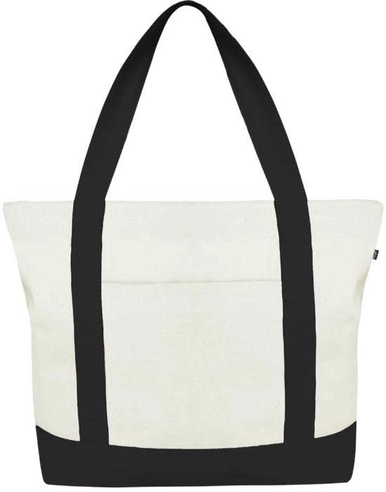 Borsa da viaggio grande in canapa 100% biologica con chiusura a righello e tasca interna