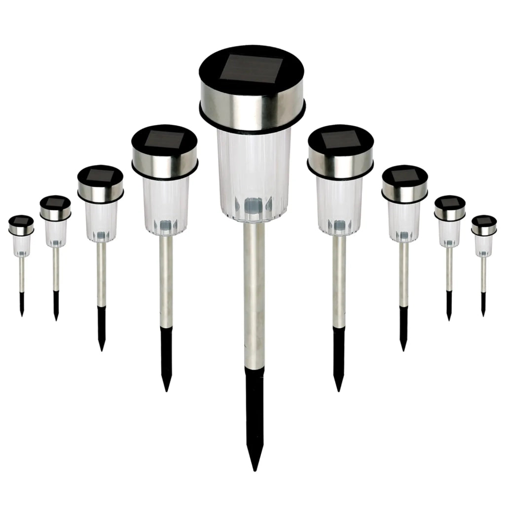 IDMarket - Set di 20 dissuasori solari da esterno LED, faretti da giardino per piantare
