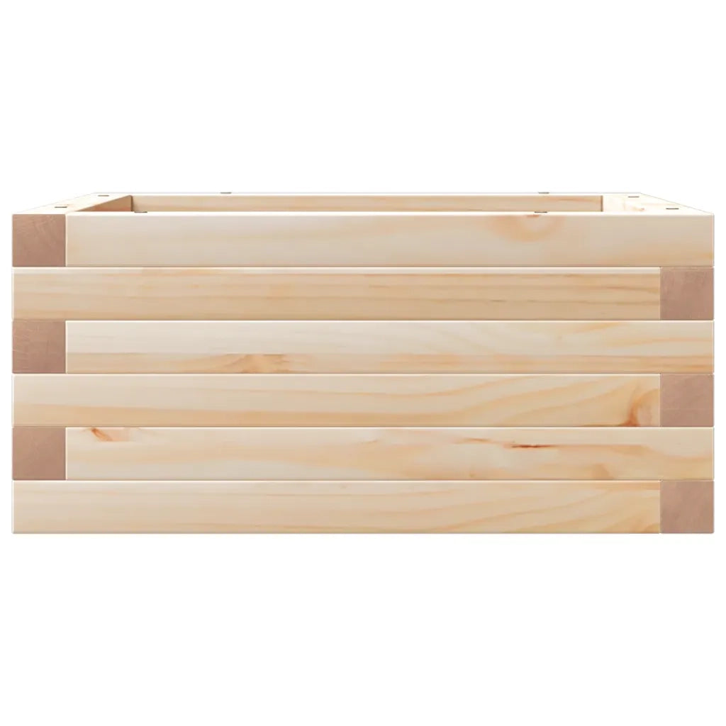 Fioriera da Giardino-Vaso da Esterno 50x50x23 cm in Legno Massello di Pino