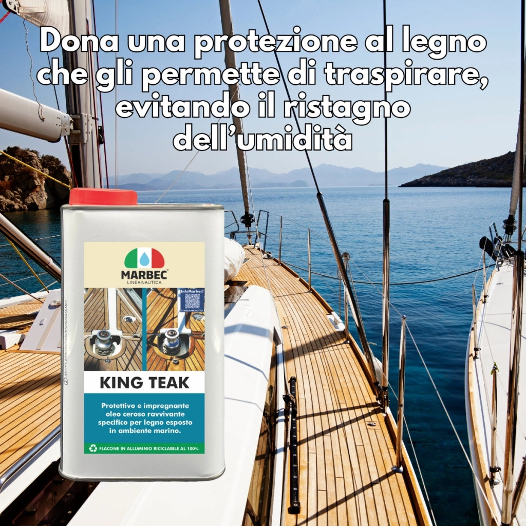 Impregnante per teak marino KING TEAK   1LTx6Pz
