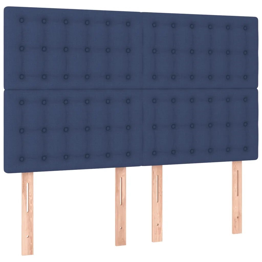 Letto a Molle con Materasso e LED Blu 140x200 cm in Tessuto 3135763