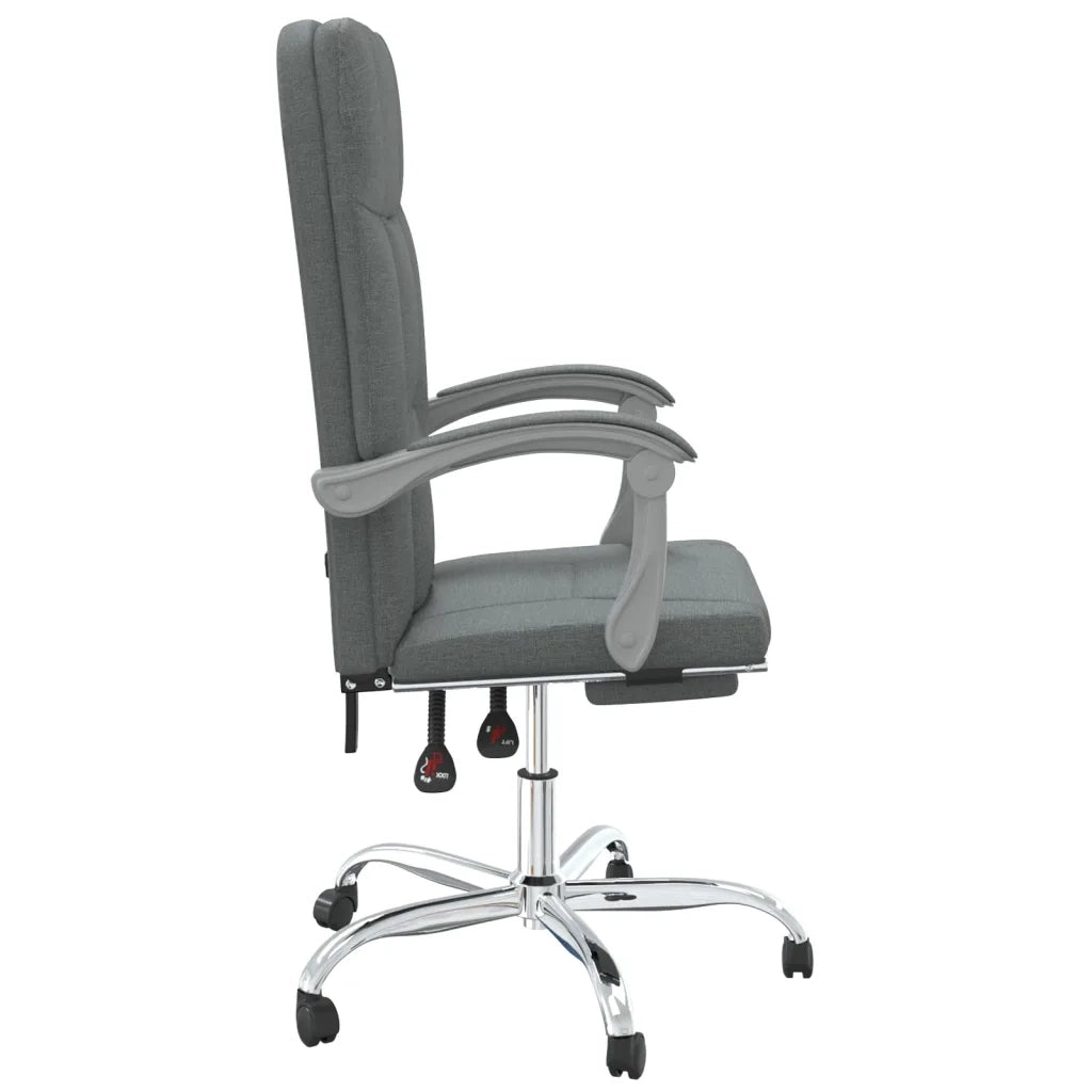 Sedia da Ufficio Reclinabile Grigio Scuro in Tessuto cod mxl 60356