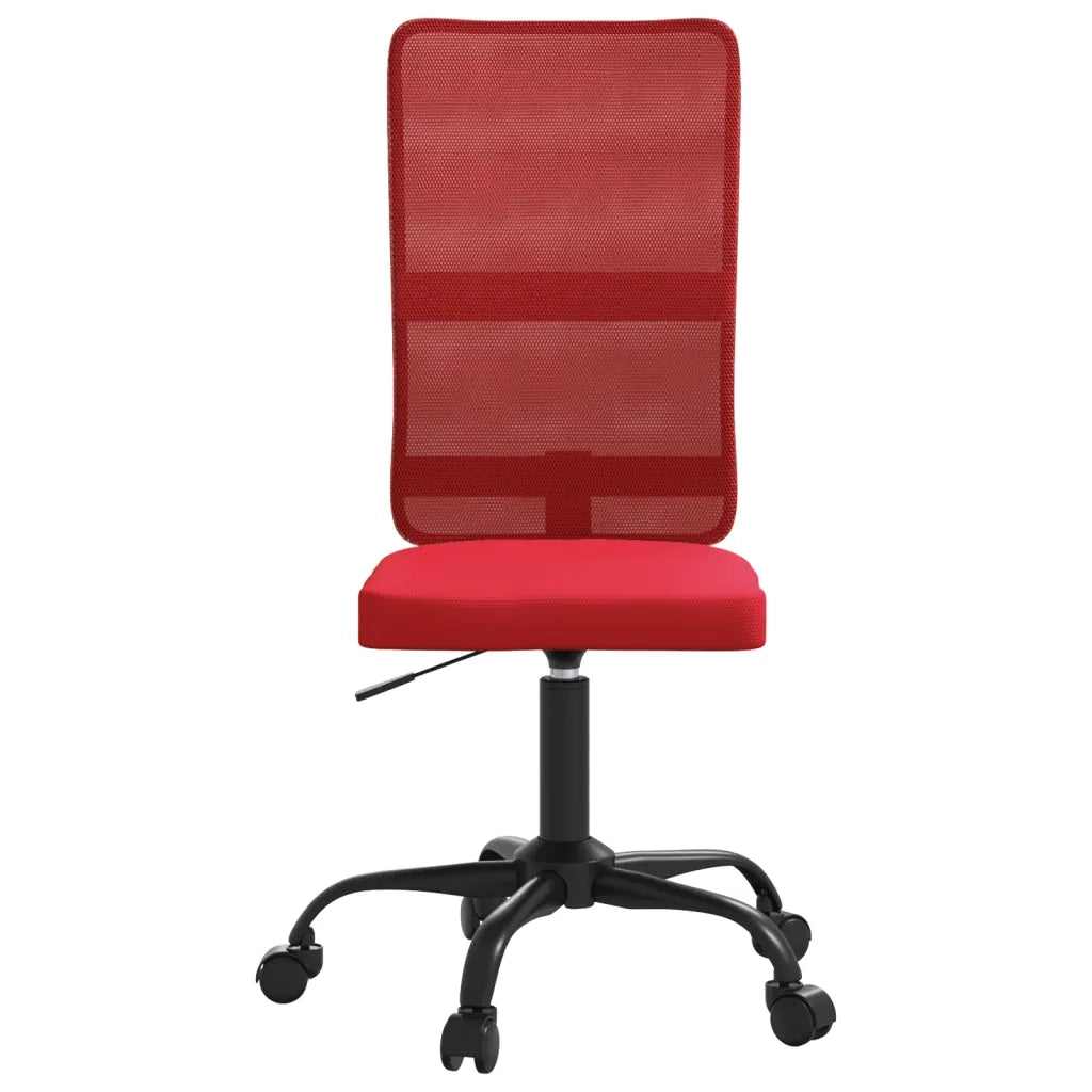 vidaXL Sedia da Ufficio Altezza Regolabile Rosso Vino Tessuto a Rete