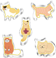 Set di taglieri biscotti 5 pezzi - Forme a punta di gatto - Acciaio inossidabile - Duraturo - Sicuro per l'alimentazione - Facile da pulire - Forma a punta