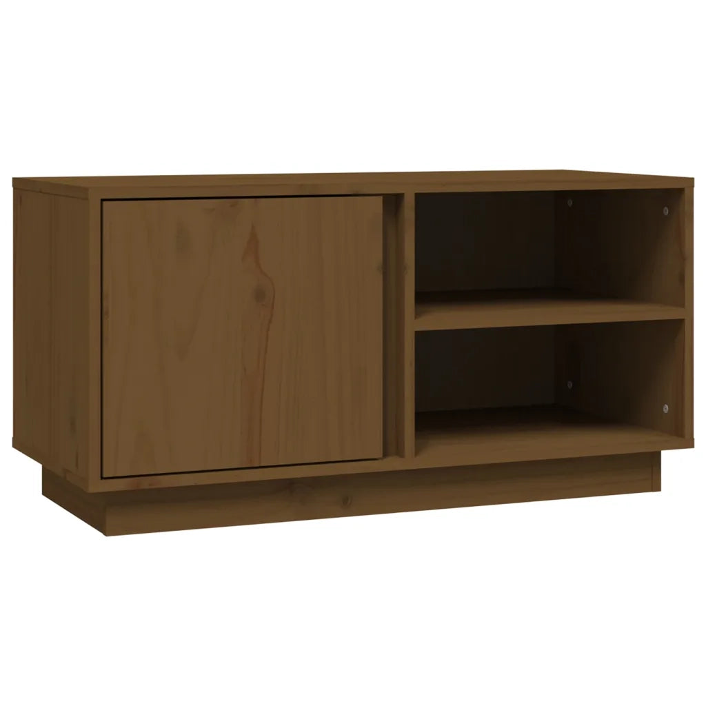 Mobile Porta TV Miele 80x35x40,5 cm in Legno Massello di Pino cod mxl 26939