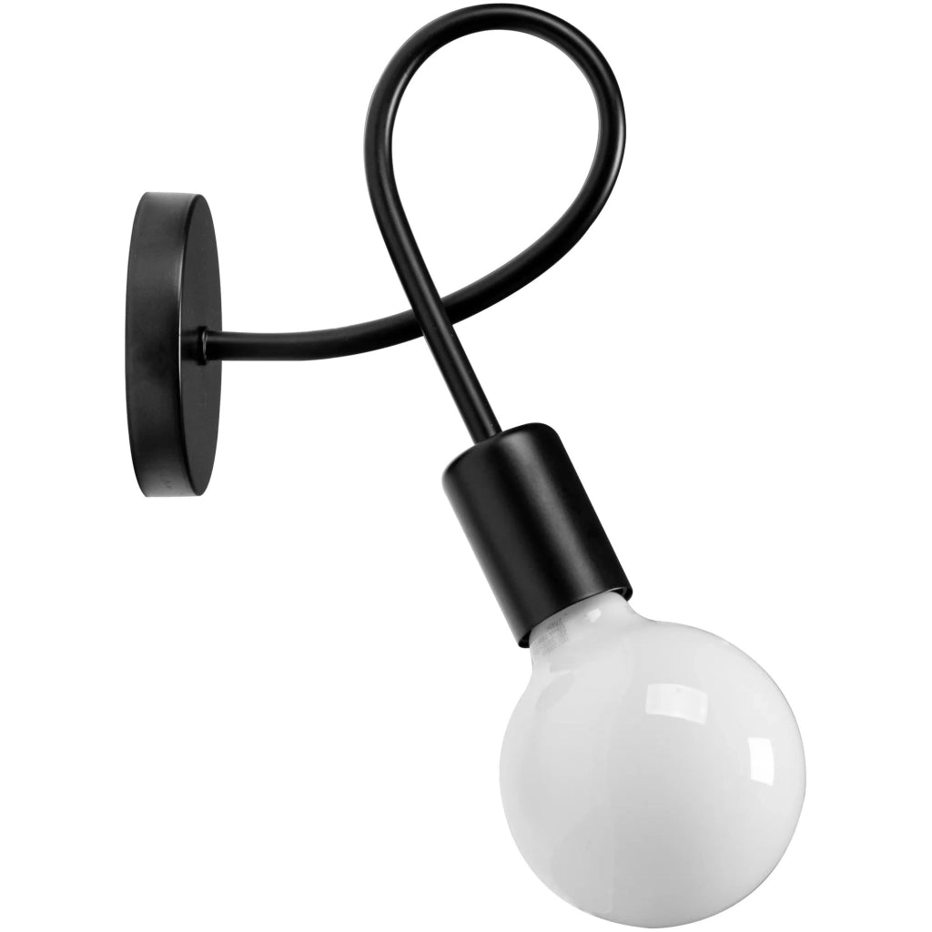 Lampada Da Muro Di Parete Metallico Loft Black Nero 392226 Loft Paradise Black 392199