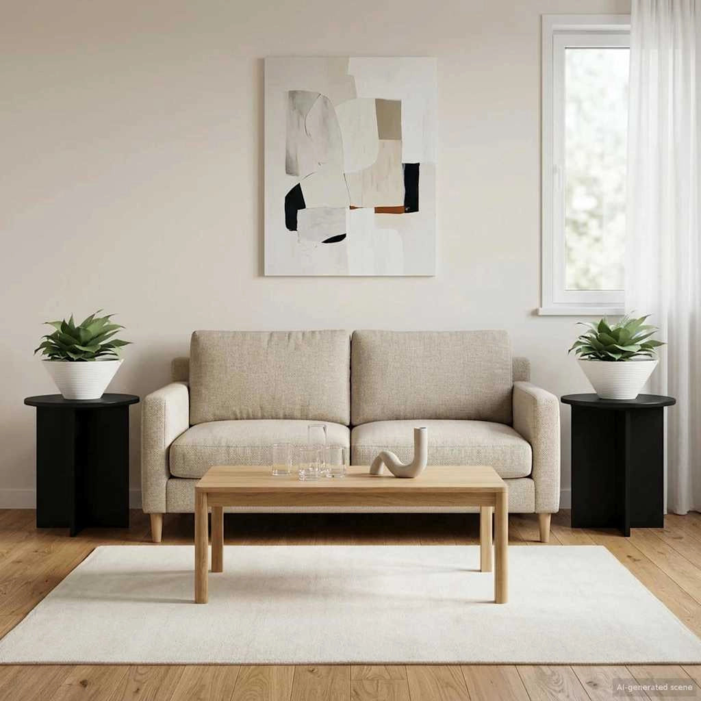 Supporto per piante 2 pz Nero 40 x 40 x 40 cm 899727