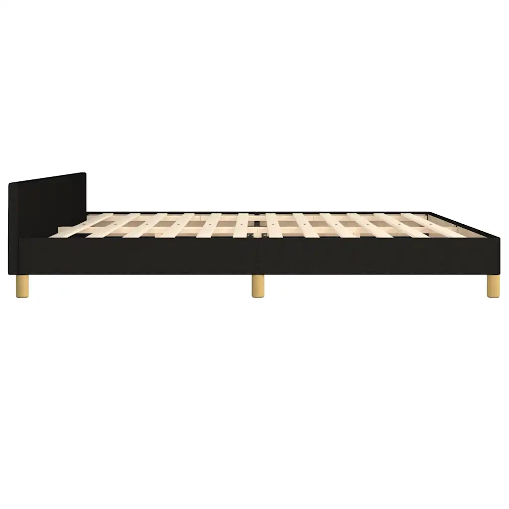 Giroletto senza Materasso-Struttura Letto Nero 200x200 cm in Tessuto 401932