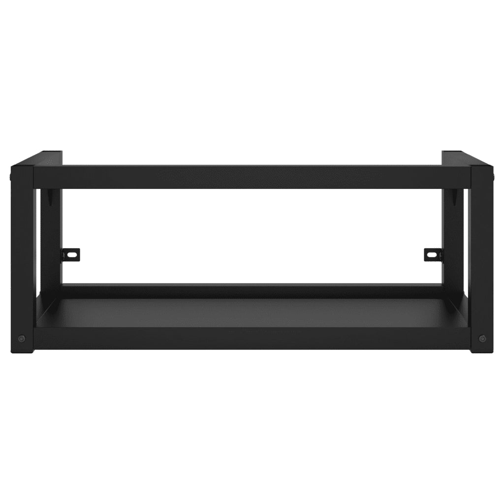 Telaio per Lavabo da Bagno con Lavabo Integrato Nero in Ferro 3101384