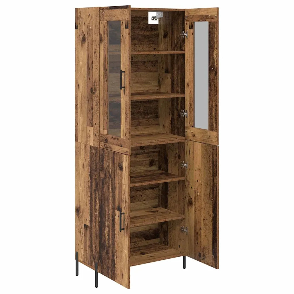 Credenza | Madia | Buffet da pranzo | Armadio da pranzo Legno vecchio 69,5 x 34 x 180 cm Legno multistrato