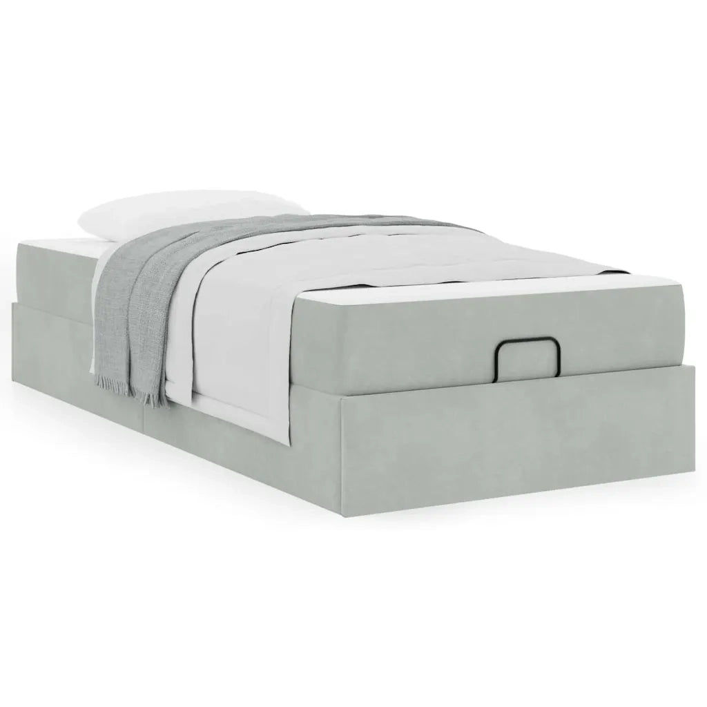 vidaXL Struttura del letto Grigio chiaro 100 x 200 cm Velluto