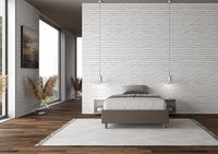 Letto Matrimoniale Large Sommier 180x200 cm con Rete e Contenitore Azelia Cappuccino