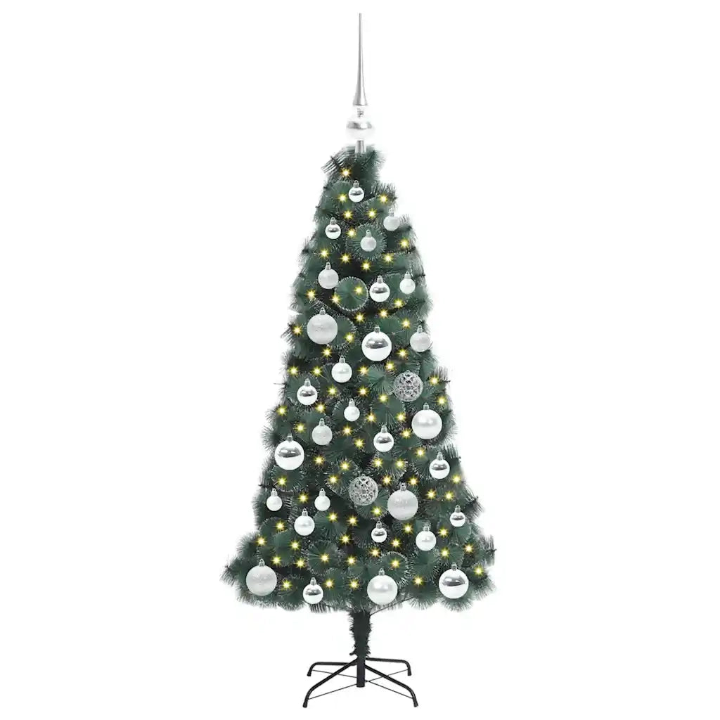 Albero di Natale artificiale pre-illuminato con set di palle-Albero Natalizio 590513